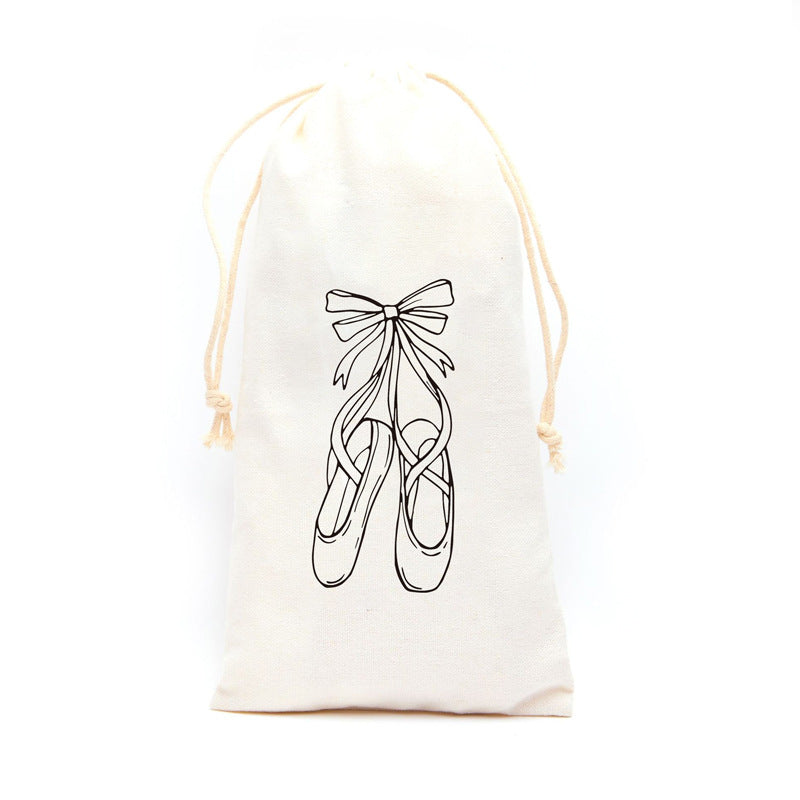 Velvet Ballet Shoe Bag – Drawstring Dance Shoe Storage Pouch