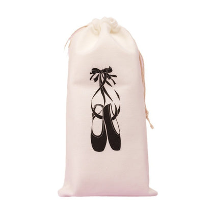 Drawstring Dance Shoe Bag – Printed Ballet Shoe Storage Pouch