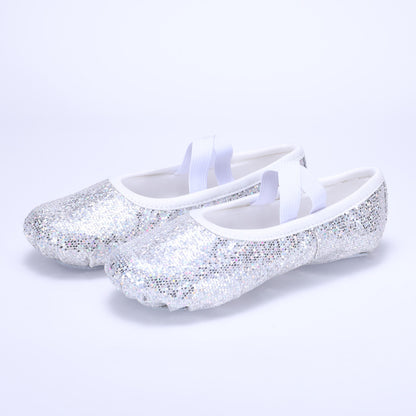 Sparkle Ballet Dance Shoes – Elastic Strap Flats