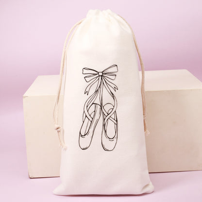 Velvet Ballet Shoe Bag – Drawstring Dance Shoe Storage Pouch