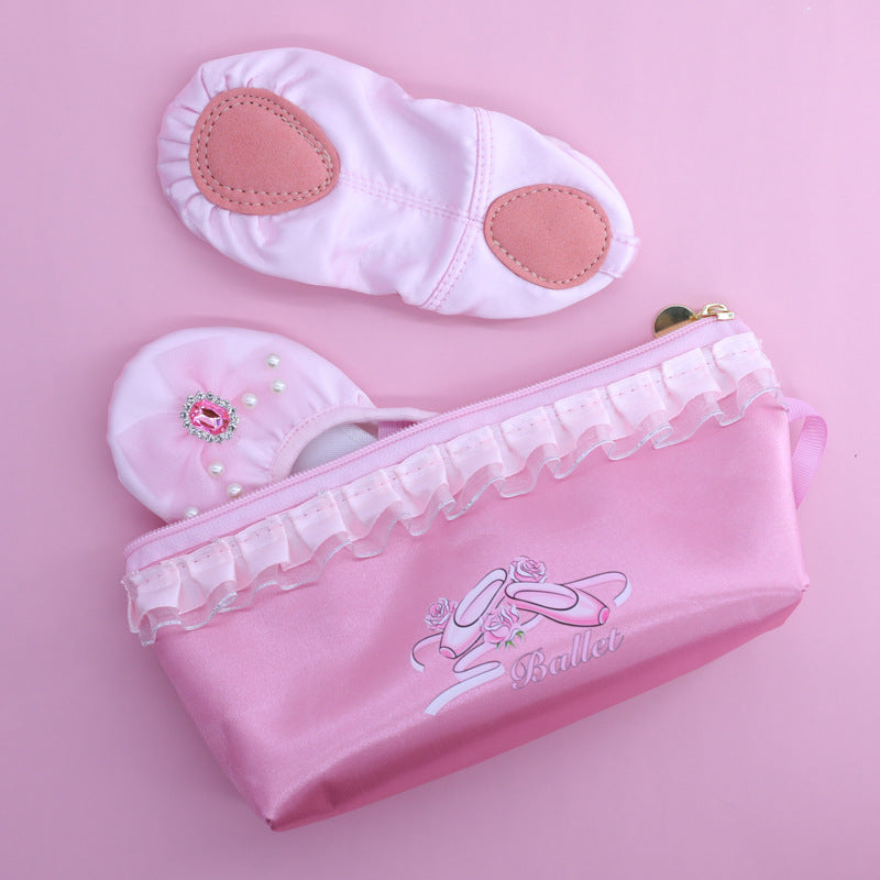 Pink Dance Shoe Bag – Oxford Cloth Ballet Shoe Storage Pouch