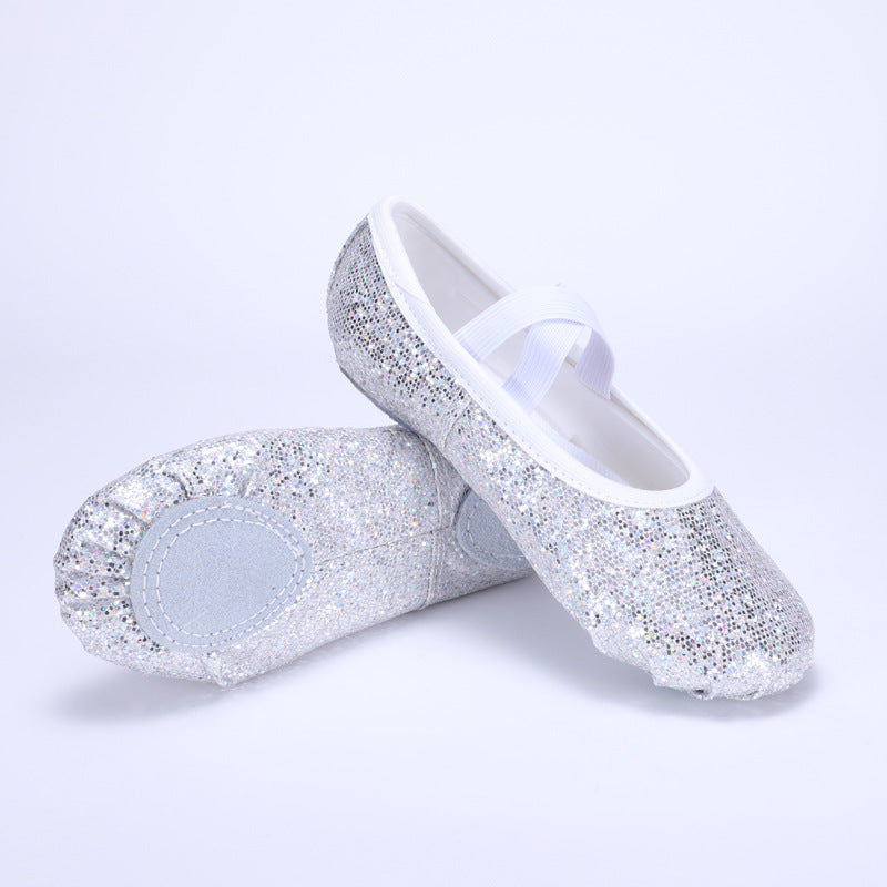 Sparkle Ballet Dance Shoes – Elastic Strap Flats