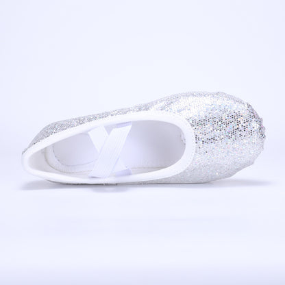 Sparkle Ballet Dance Shoes – Elastic Strap Flats